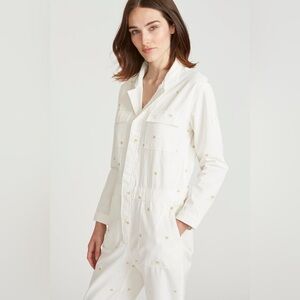 Driftwood Carly Jumpsuit in White Dizzy Daisy Print